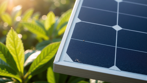 技术人员安装太阳能板现场，阳光充足，展现绿色能源建设场景
